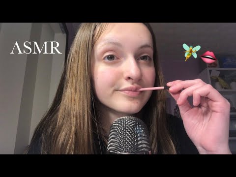 ASMR EYEBROW SPOOLIE NIBBLING W/ EXTREME MOUTH SOUNDS HAND MOVEMENTS