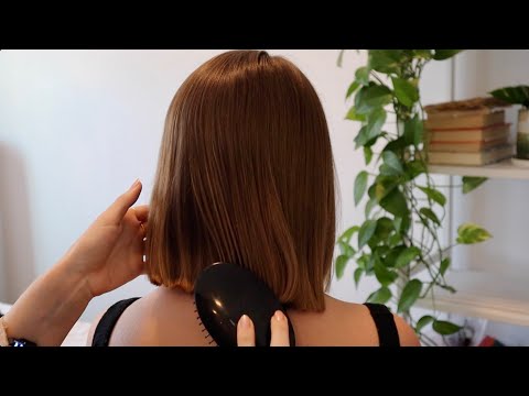 ASMR | Hair styling, hair brushing, baby comb on Brooke (no talking version)