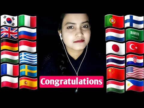 ASMR ~ How To Say "Congratulations" In Different Languages