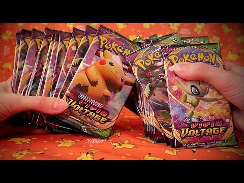 Opening Pokemon Vivid Voltage Booster Box ⚡ ASMR Relax Crinkles and Cards Sounds