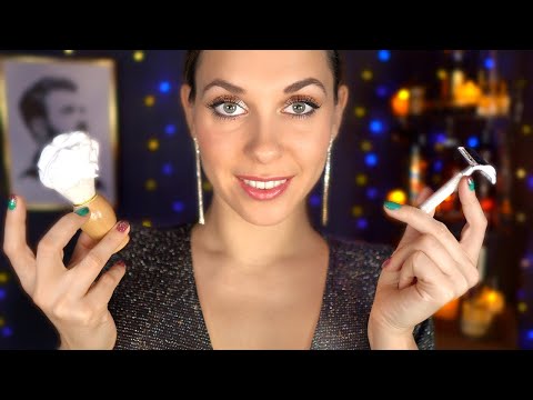 ASMR Midnight Haircut, Shave, Massage, Roleplay, Relaxing personal attention for SLEEP! 💤