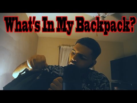 ASMR - What's In My Backpack? [Tapping, Shaking, Whispers, and Lid Sounds]