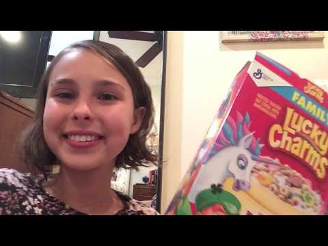 Asmr ~ Eating Lucky Charms (Up close)  * crunchy Eating Sounds *