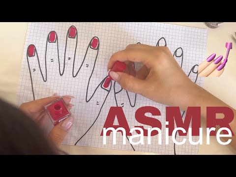 АСМР маникюр в салоне (ASMR manicure, paper hands)