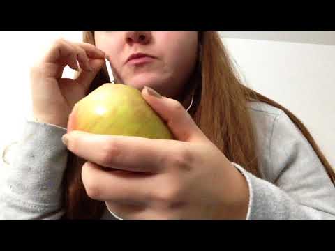 Asmr Eating a honey crisp Apple *open mouth chewing*