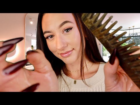 ASMR Cosy Scalp Massage & Hair Care Treatment RP ~ personal attention for sleep