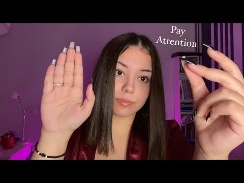 ASMR | Pay Attention with Hand Movements | Tingly Mouth Sounds