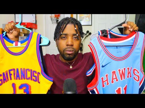 ASMR | My Entire NBA Jersey Collection | (Scratching, Rubbing...) ~
