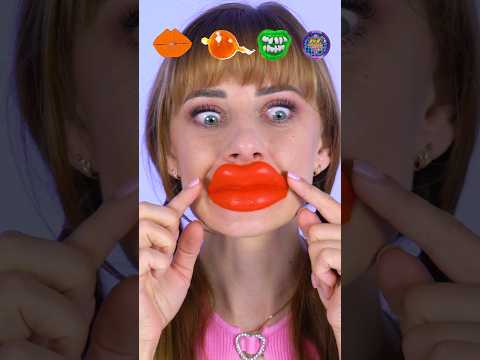 ASMR Emoji Chewy Lips, Jelly Fruits, YoYo Candy Mukbang #shorts