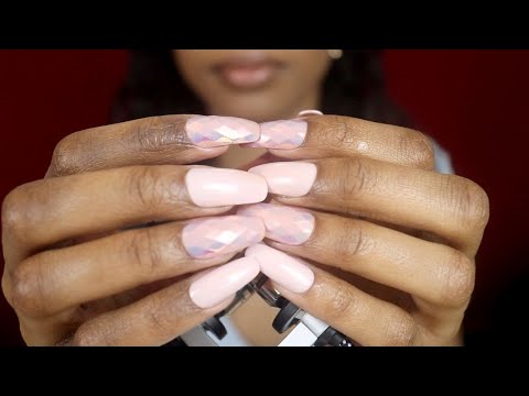 ASMR Nail Tapping,  Hand Sounds and Finger Fluttering (No Talking)