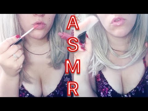 ASMR || Valentines Triggers || Lipgloss || Face Brushing || Mouth Sounds