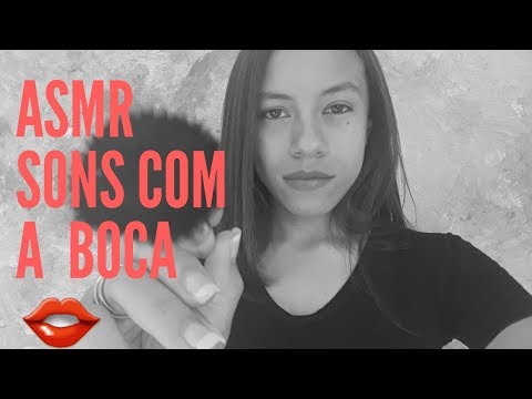 (ASMR PORTUGUES) Sons com a boca e câmera brushing [pincéis na tela]