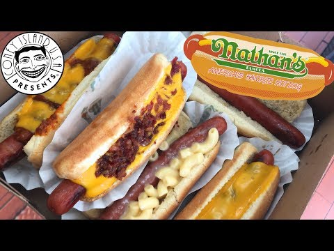 Nathan's Hotdogs on Coney Island New York City! MUKBANG | Nomnomsammieboy
