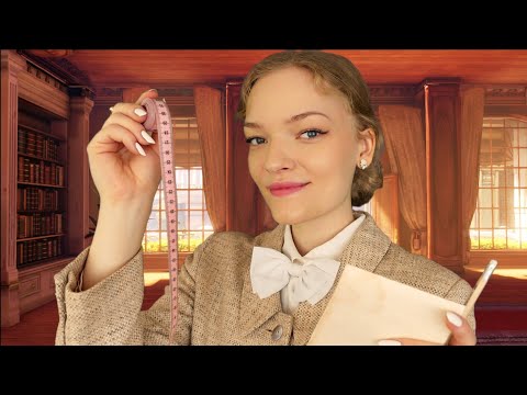 Seamstress measures you 🕊️🍃 BioShock ASMR Roleplay (measuring, pencil on paper, fabric sounds)