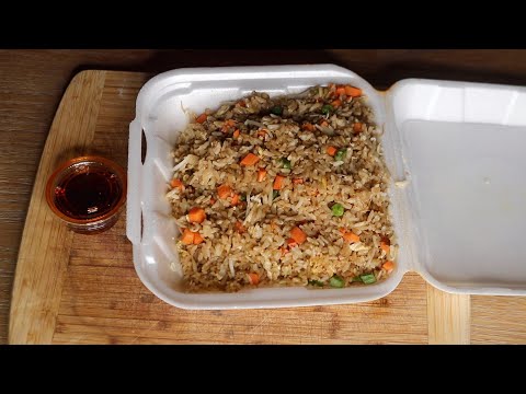 FRIED RICE HOT CHILI OIL ASMR EATING SOUNDS