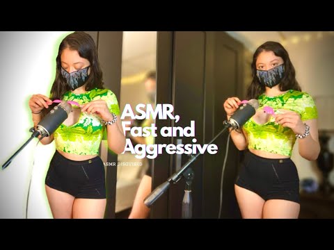 ASMR💚Spoon Scratch Fast and Aggressive fabric scratching, skin scratching and tapping|ASMR Tingles✨