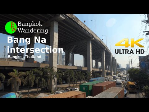 #ASMR #bangkokwandering [ 4K ] Walking Tour, BKK Thailand | Bang Na intersection