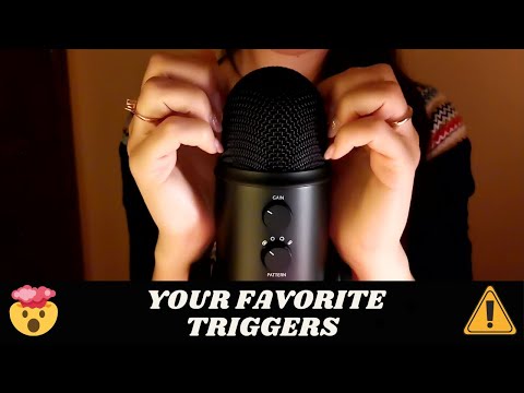 ASMR - YOUR FAVORITE TRIGGERS | nail mic scratching, towel, brushing, rubbing, honey spoon...