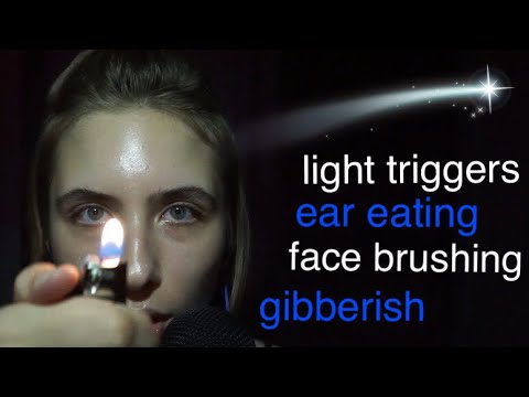 ASMR no talking -  Soft mouth sounds, mic/face brushing, soothing visuals ~