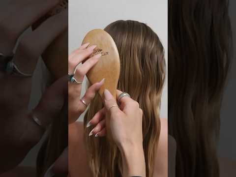 ASMR| wooden brush tapping + bristle sounds #asmrtriggers #hairplay #anxiety #tapping #asmr