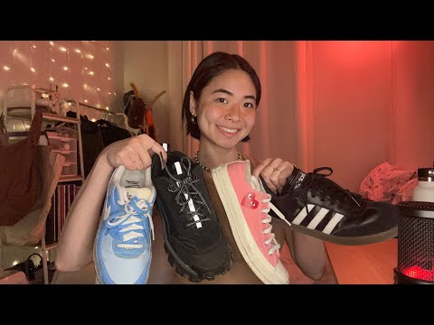SHOE COLLECTION ASMR: tapping and scratching for sleepy relaxing tingles ♡
