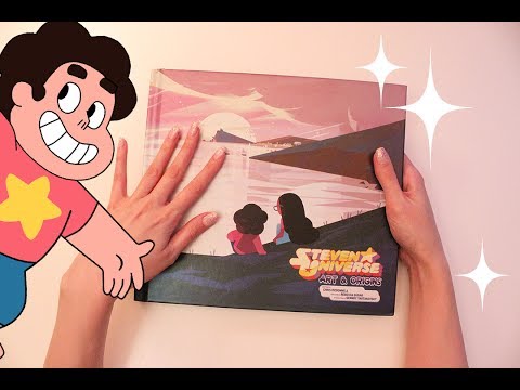 Looking at the Steven Universe Art Book (ASMR soft spoken, page turning)
