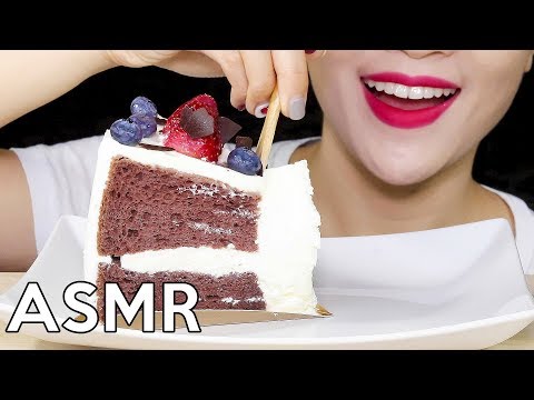 ASMR Chocolate Ciffon Cake 초코쉬폰 케이크 리얼사운드 먹방 Eating Sounds