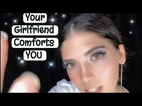ASMR Girlfriend Helps YOU Fall Asleep (asmr GF Kisses I LOVE YOU 💗) Personal Attention Face Touching