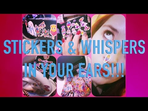 ASMR STICKERS & WHISPERS In Your Ears || Sticker Sounds Up Close Whispering