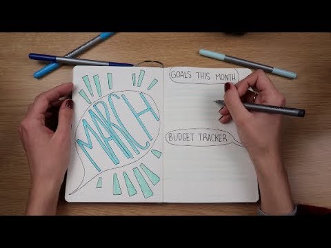 ASMR | Plan With Me! 📖 (Relaxing Bullet Journal Designing) 🖊 March 2019