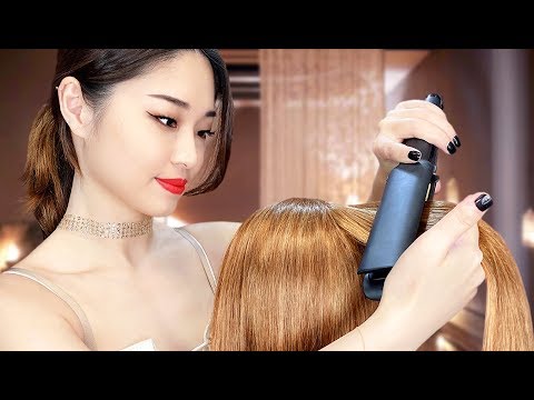 [ASMR] Relaxing Hair Straightening and Oil Treatment