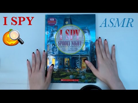 ASMR | Halloween I Spy book 1/? (tapping, whispered reading) highly requested
