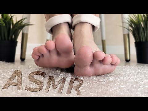 ASMR Feet Bubble Wrap | Foot Popping Triggers & Tingles | No Talking