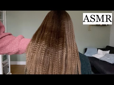 ASMR | Relaxing Hair Styling/Hair Crimping (no talking)