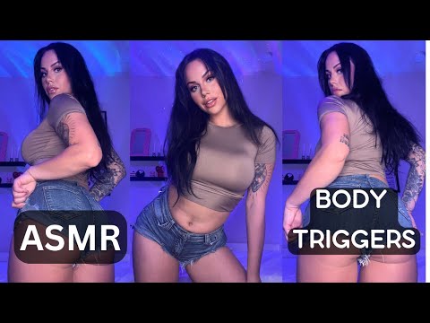 ASMR | Body Triggers, Fabric Scratching, Jean Shorts