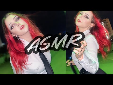 ASMR Goth Girl : leather , fabric scratching sounds 🖤💤