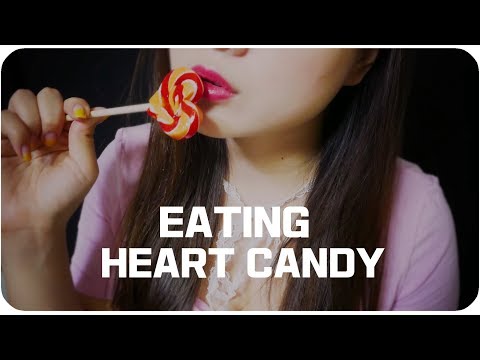[ASMR] 하트 사탕 입소리 +이빨소리  No Talking /Candy Eating  /キャンディー食べる  Korean ASMR