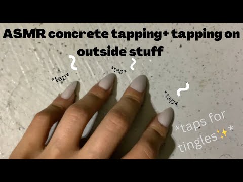 ASMR concrete tapping + tapping on outside stuff in garage ( looped for sleep✨)
