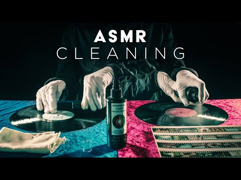 ASMR 💿Cleaning Vinyl Records (No Talking)