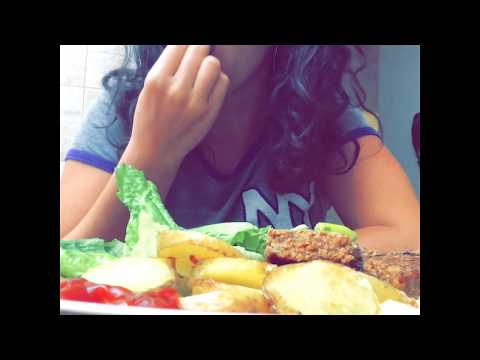 Vegan Asmr Beyond Burger+Fried Potatoes+Ketchup&Mayonese+Salad