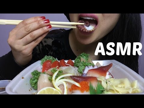 ASMR SASHIMI SUSHI NO TALKING (EATING SOUNDS) | SAS-ASMR