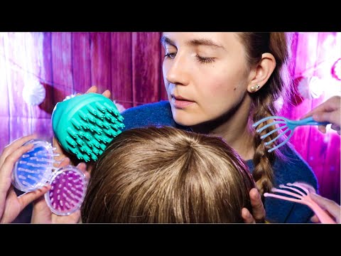 ASMR Scalp Treatment with Different Utensils