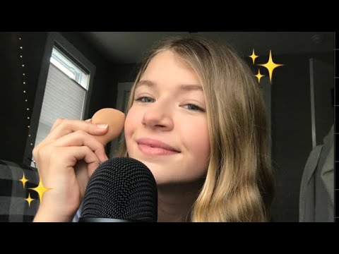 ASMR • simple makeup application • little ramble, tapping, etc ✨!!