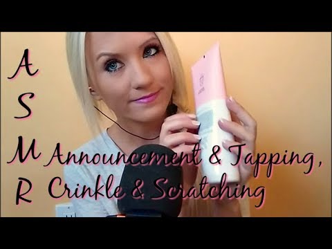 ASMR: Announcement & Tapping, Crinkle Sounds and Scratching