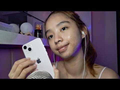ASMR tingly iphone tapping & talking about my holiday's plan 😍