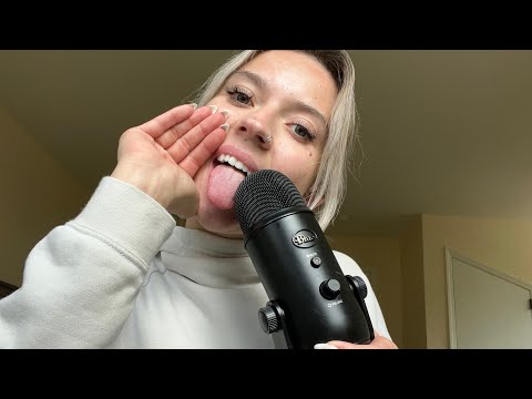 ASMR| W-E-T Fast & Aggressive Eating My Blue Yeti/Mic Scratching/Iicking with Hand Movements