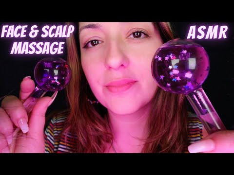 ASMR Healing Your Headache & Migraine | Face & Scalp Massage| Ice Globes | Personal Attention