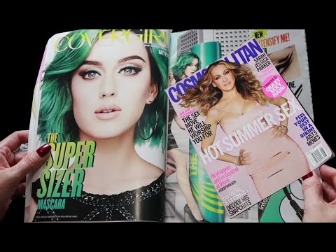ASMR: Slow Page Turning - Cosmo Aug 2015 (No Talking, Paper Crinkles, Magazine)