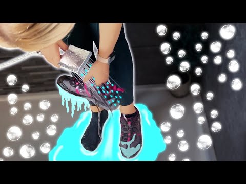 [ASMR] Washing Walking Boot Sounds | Soaked Boot in shower Sounds !!
