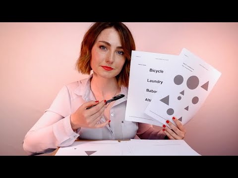 ASMR - Follow Up Cognitive Screening Test [#2] - (follow my instructions, slow + deliberate)